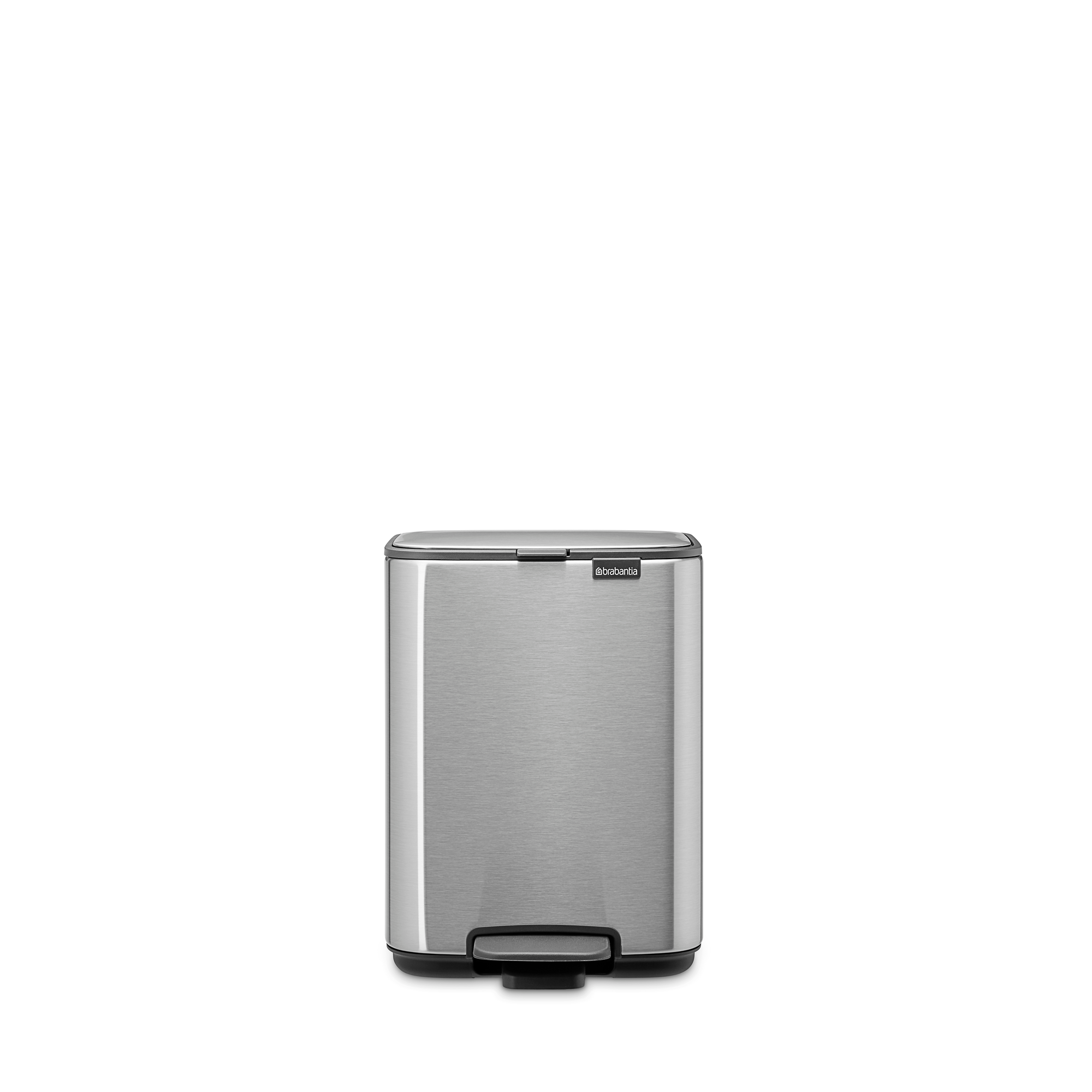 Brabantia Bo Pedaalemmer, 4 liter, stil sluitend, kunststof binnenemmer - Matt Steel Fingerprint Proof