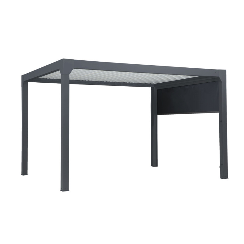 Store manuel pour pergola bioclimatique Pianela noir sable 3 x 2,5 m