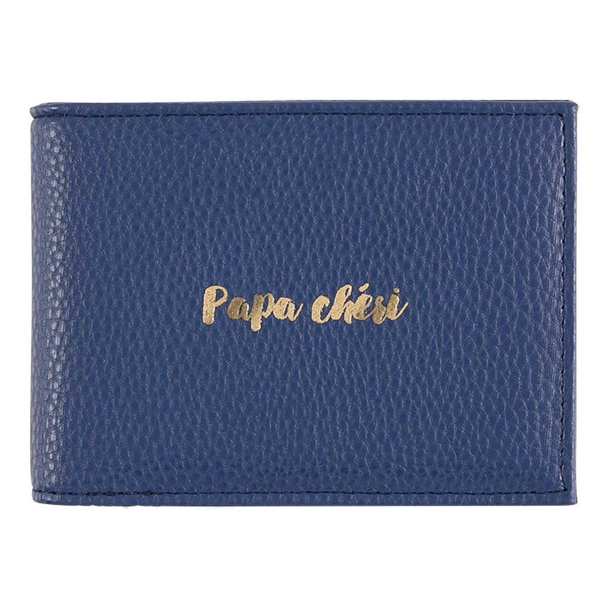 - Portefeuille Homme - Papa Chéri - Bleu Marine