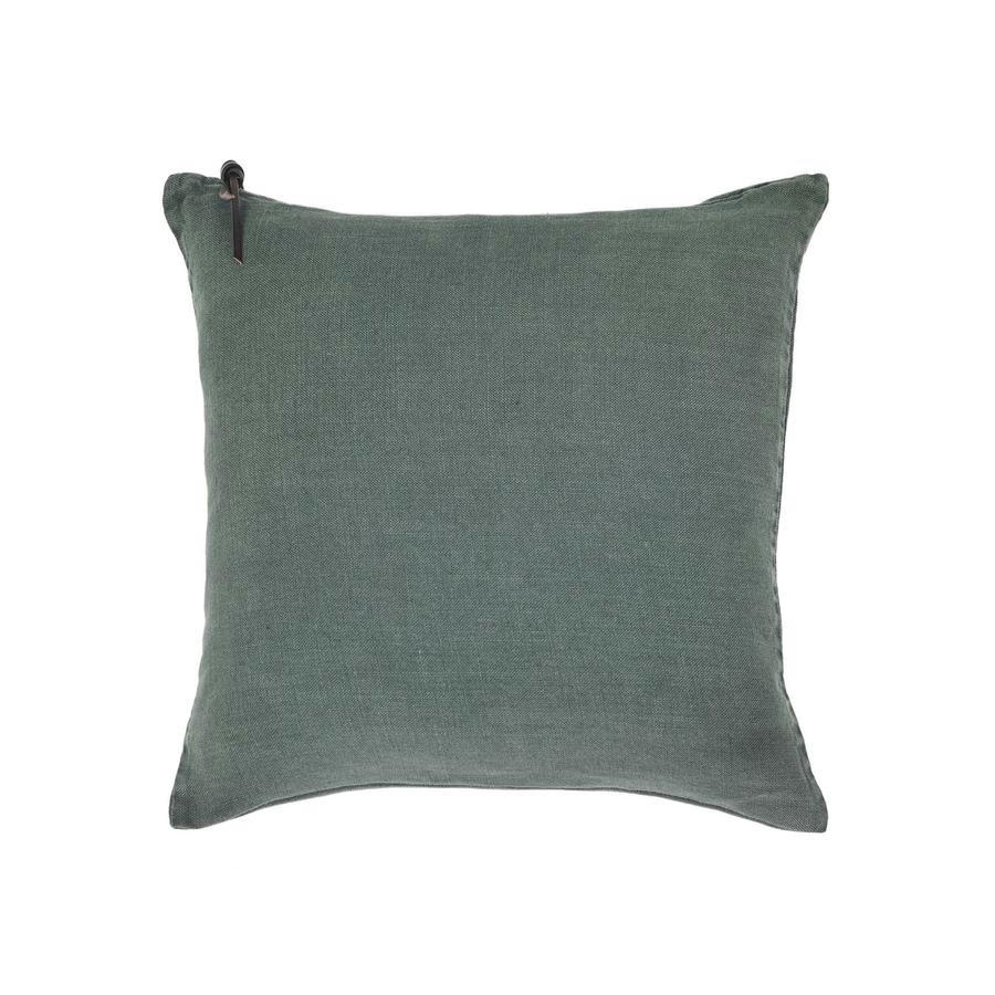 L'ESSENTIEL - Coussin Lin pur lavé Vert anglais  45x45