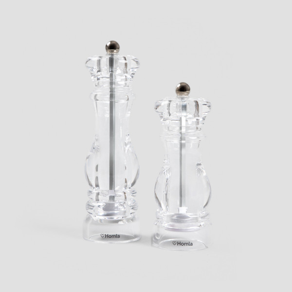 Zestaw młynków HALLAIS 2 szt., akrylowe 20cm i 16cm HOMLA