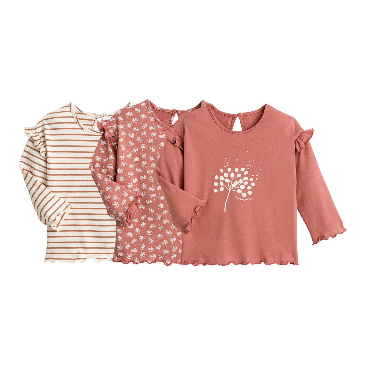 Lot de 3 t-shirts manches longues