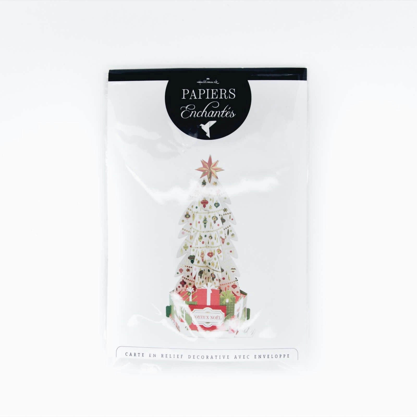 - Carte de voeux noël pop-up 3d sapin blanc