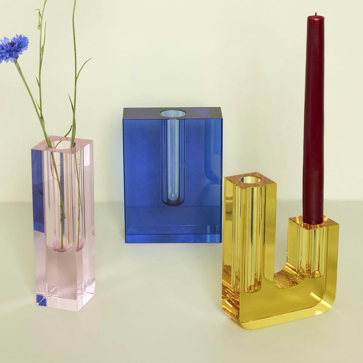 DUO - Vase en verre ambre