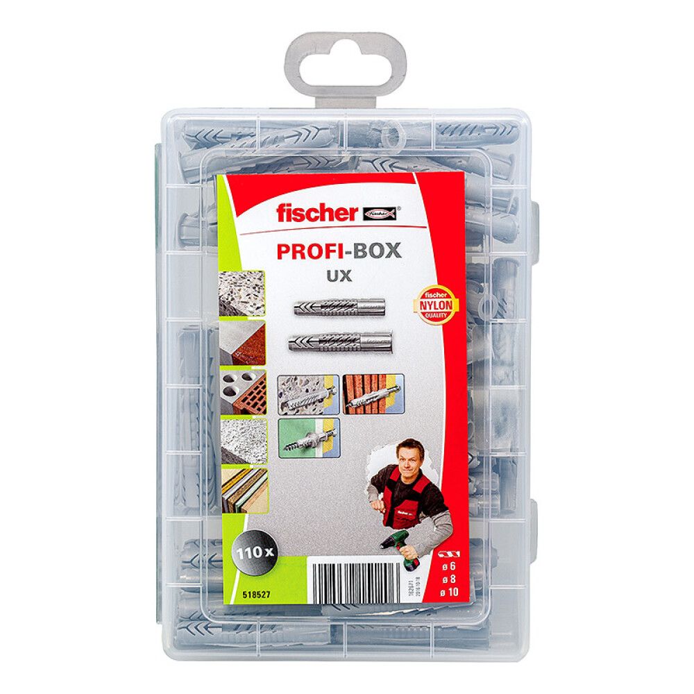 SORTIMENTSBOKS FISCHER UNIVERSALPLUGGER 110STK