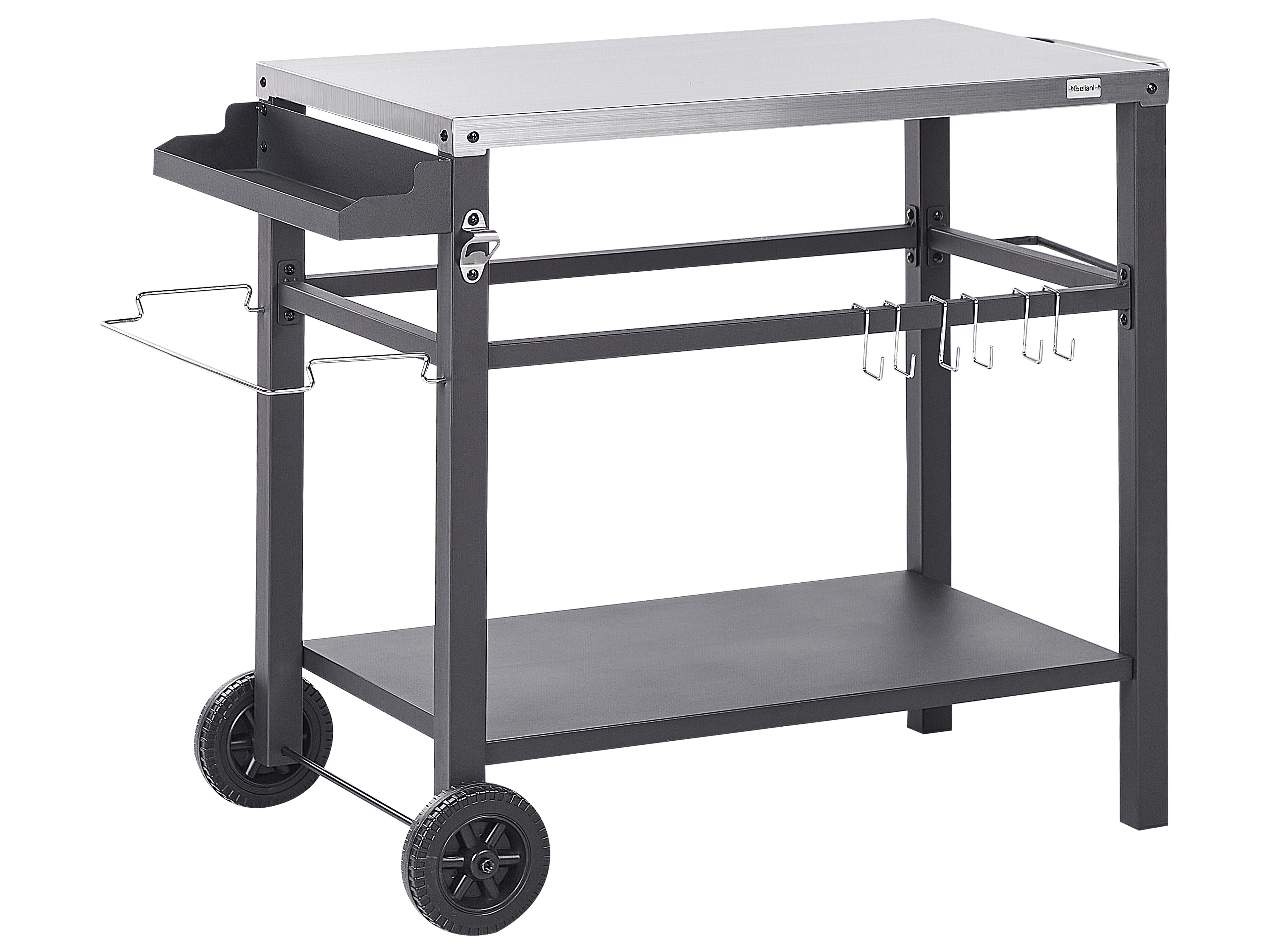 Garden Serving Trolley SPIAZZI Metal Black