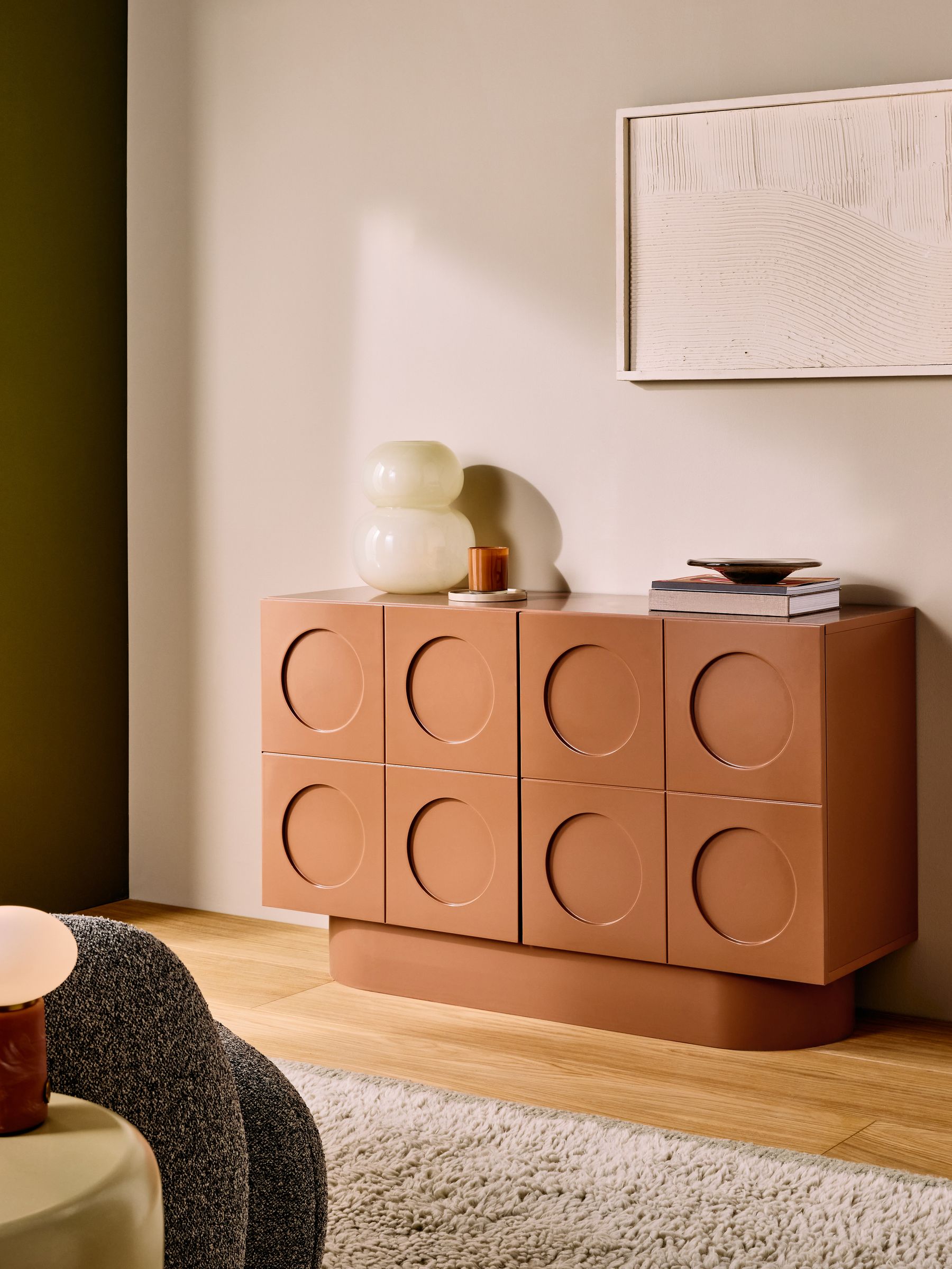 Henri Low Small Sideboard in Orange