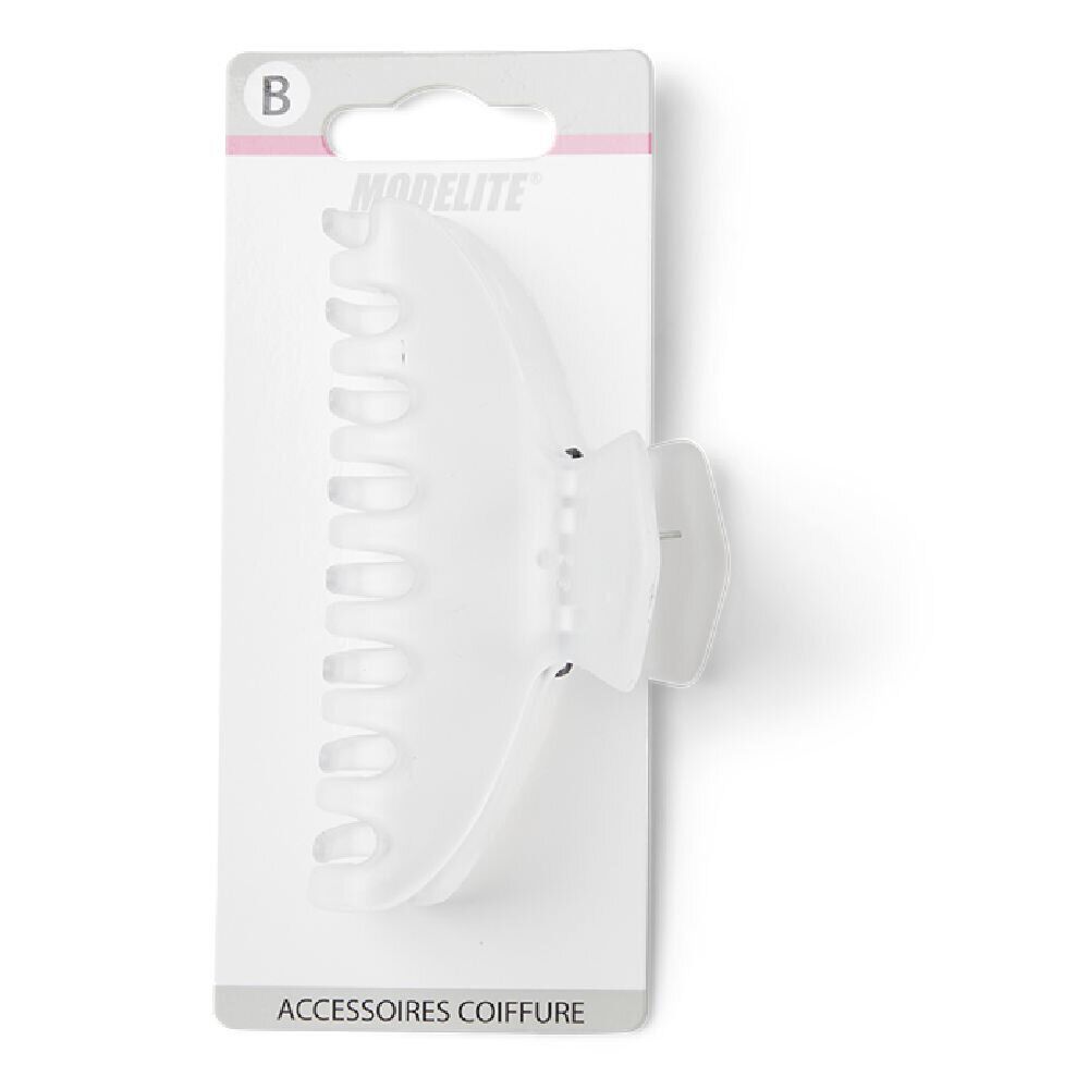 Pince cheveux blanc mat L9cm