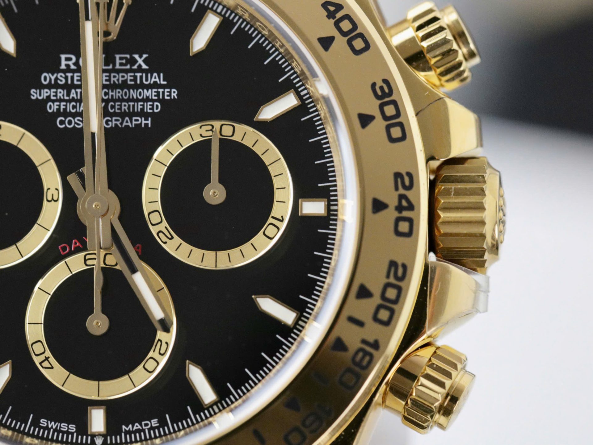 Rolex Daytona 126508 YG Plated Black Dial 40mm Oyster Super Clone