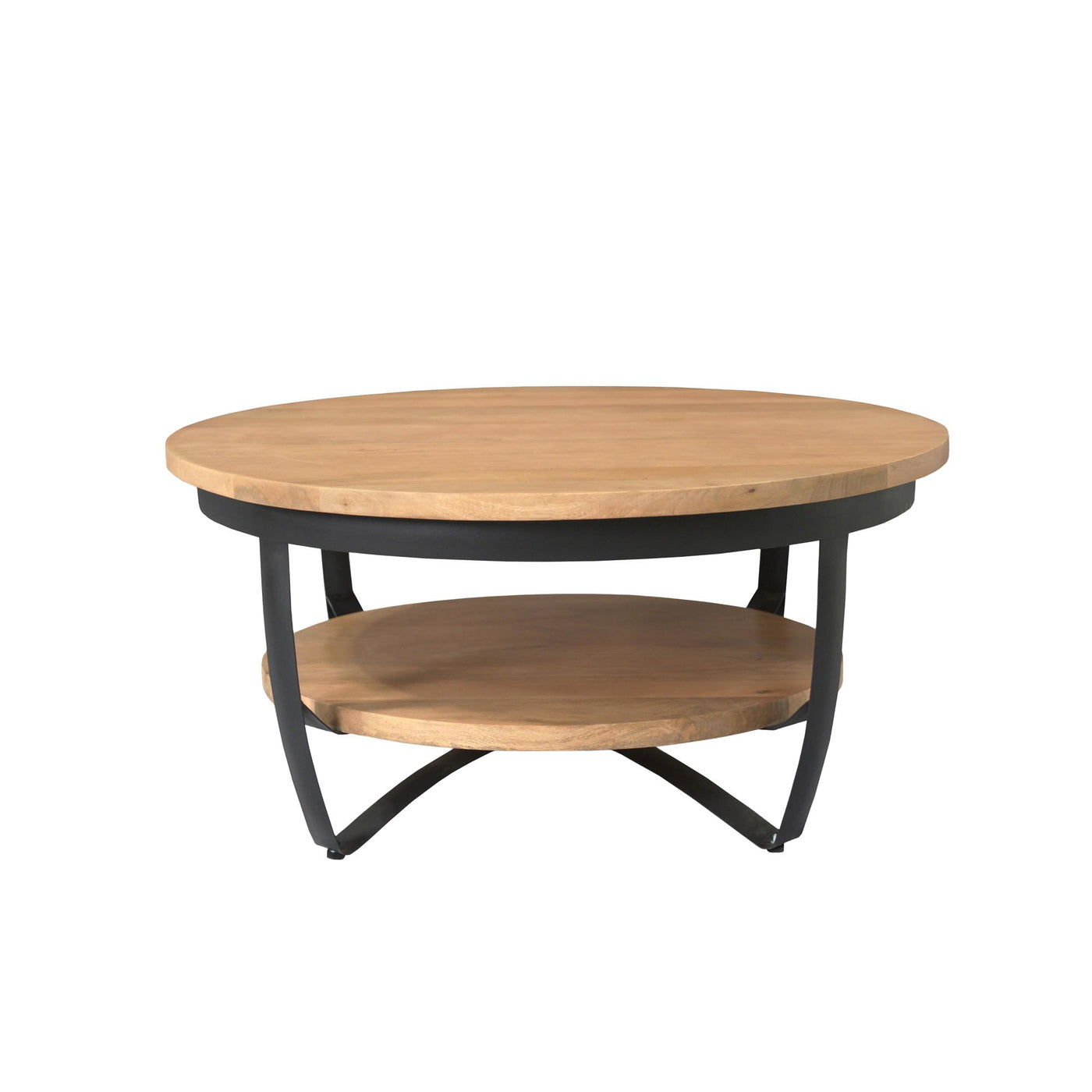 Starfurn Salontafel Paras - Rond Naturel Hout - Ø90x40cm