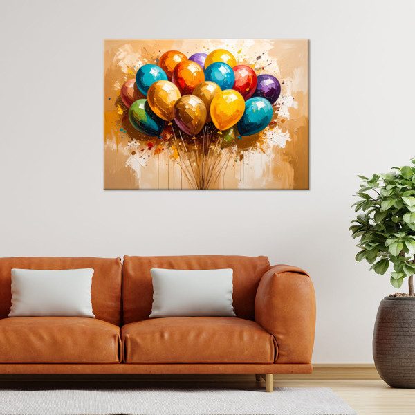 Obraz na płótnie do pokoju dziecka, Kolorowe Balony 30x20