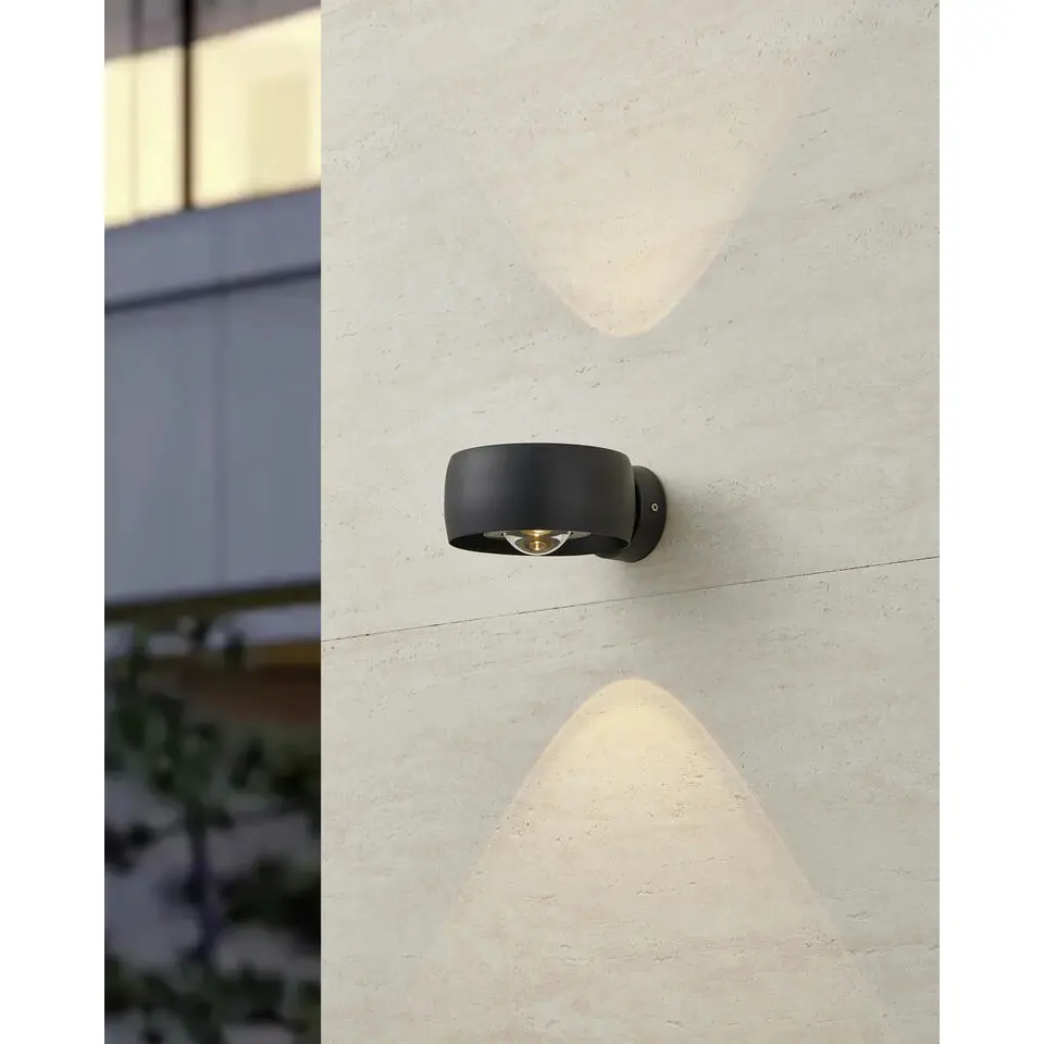 EGLO Treviolo 1 Wandlamp - LED - 16 cm - Zwart