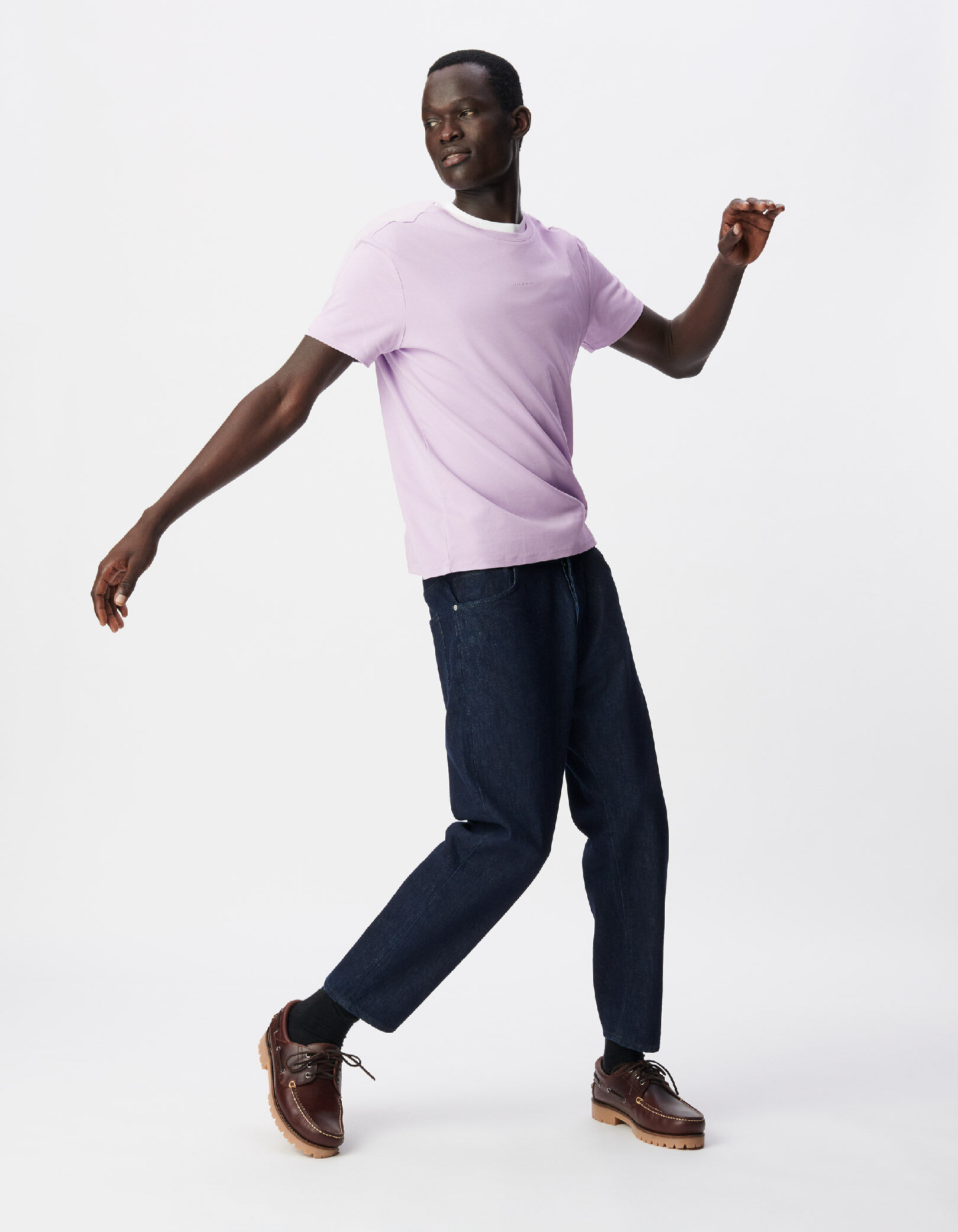 T-shirt lilas détail logo ABSOLUTE DRY Homme