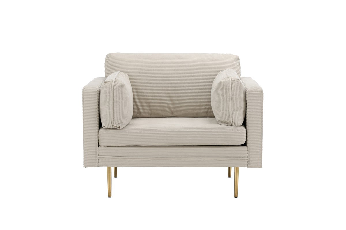 Renzo Fauteuil - Beige Ribstof