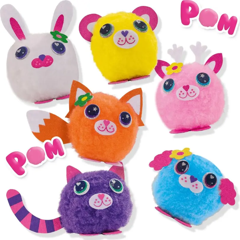 Bastelset 6er-Set Pompon-Freunde