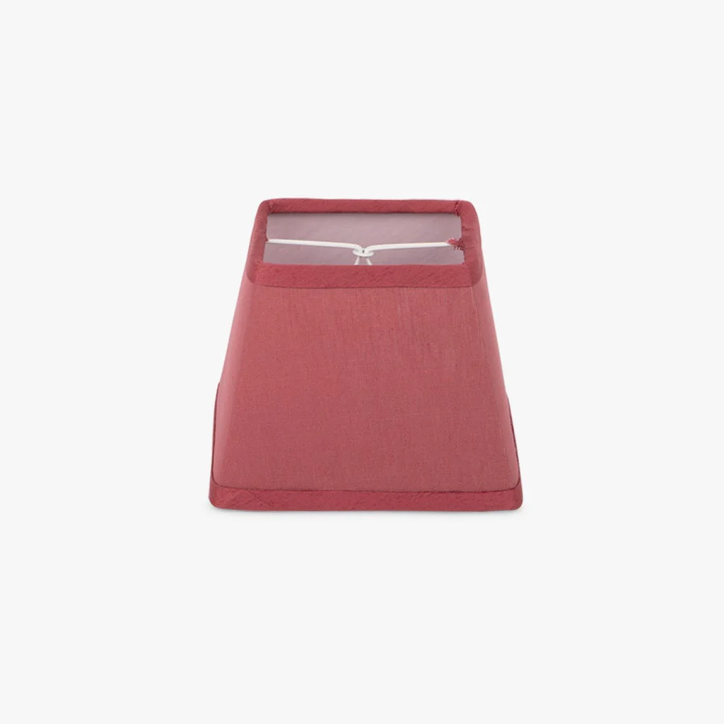 AbatJour Quadrado em Seda Vermelho