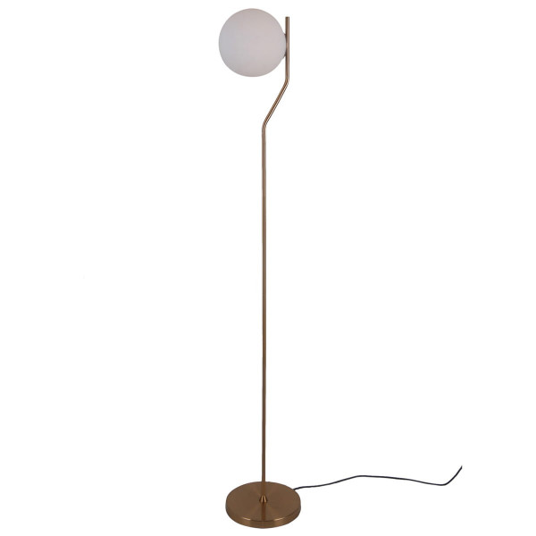 Lampa podłogowa mosiężno-biała Carimi1xE27x5W wym:152x20x20cm Italux