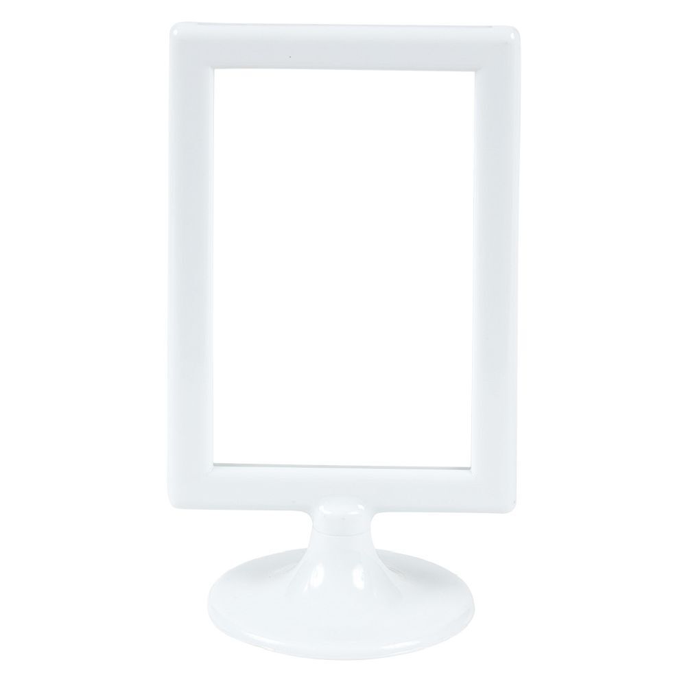 Cadre photo blanc double face 12xH21.5cm pour photo 10x15cm