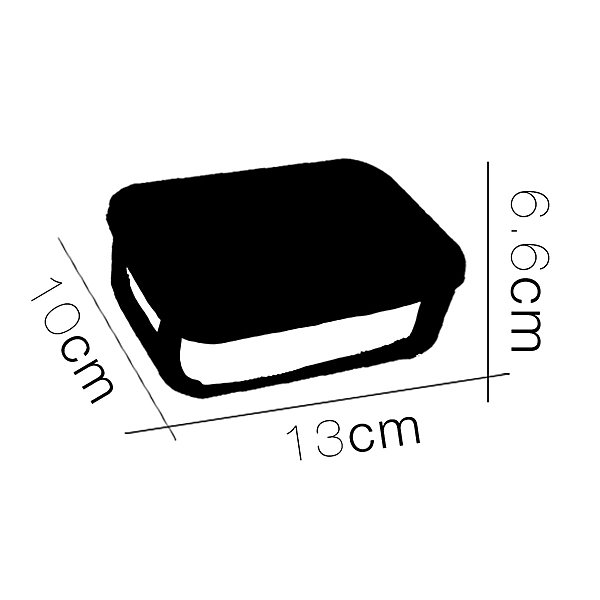 Lot de 6 boîte de conservation rectangulaire avec couvercle hermétique, frigoverre en verre - Longueur 13 x P 10 x Hauteur 6.6 cm