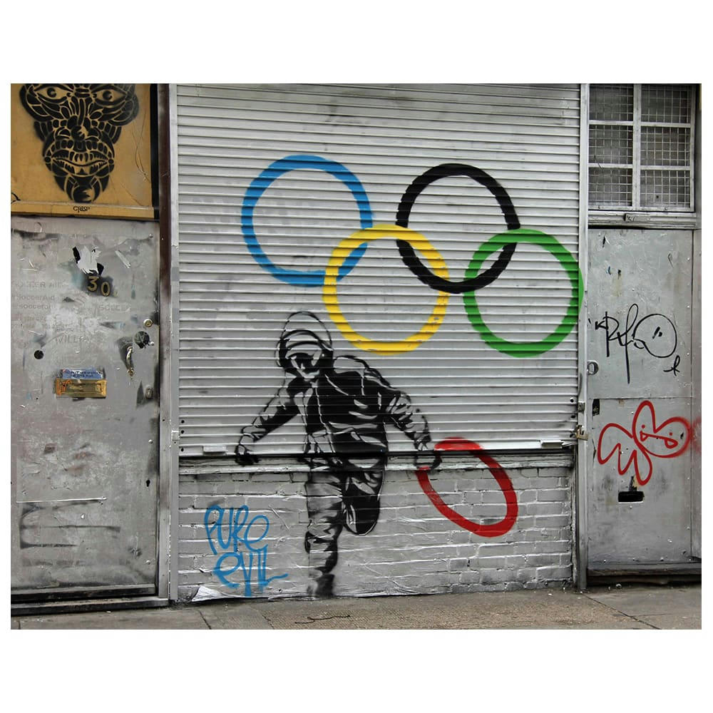 - Tableau impression sur toile vol Olympique 50x60cm