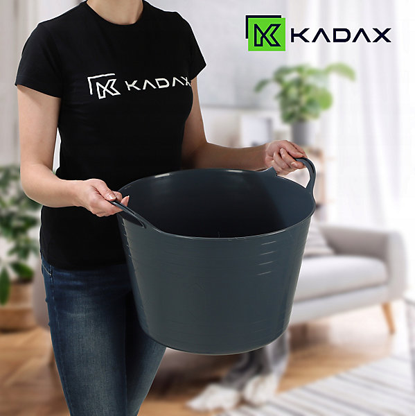 KADAX Panier à linge flexible universel, cuvette 26L, gris