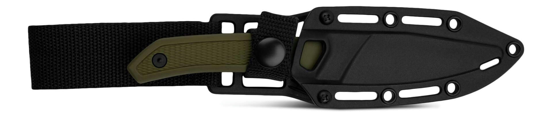 Kershaw Deschutes Caper Hunting Knife with Sheath, Boxed, Steel, 3.3-in, Olive