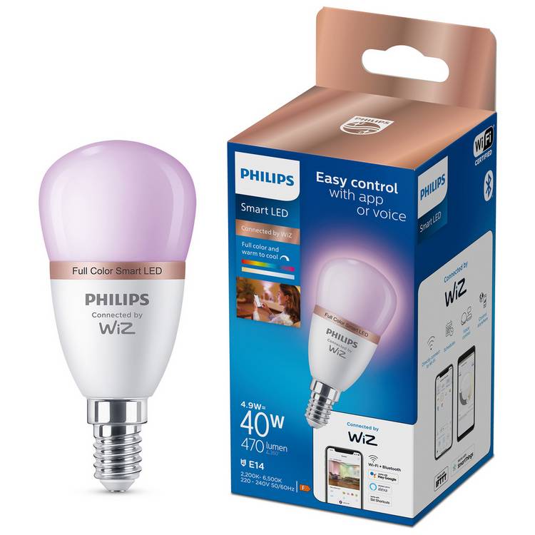 Philips Wiz E14 Colour Smart LED Wi-Fi Mini Globe