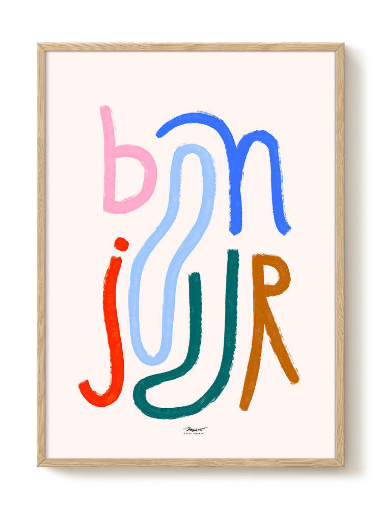 Matías Larraín - Bonjour - PSTR studio Kunst Poster