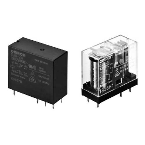Omron G2R-2-DC24 Relais puissance 24 V DC 5 A, 2 inverseurs, montage traversant