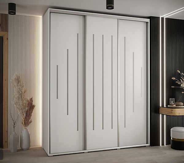 Armoire Davos 12 a portes coulissantes H. 235,2 x L. 200 x P. 60 3 portes