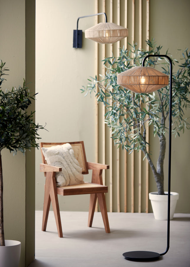 Light & Living - Vloerlamp LYRA - Ø43x164cm - Bruin