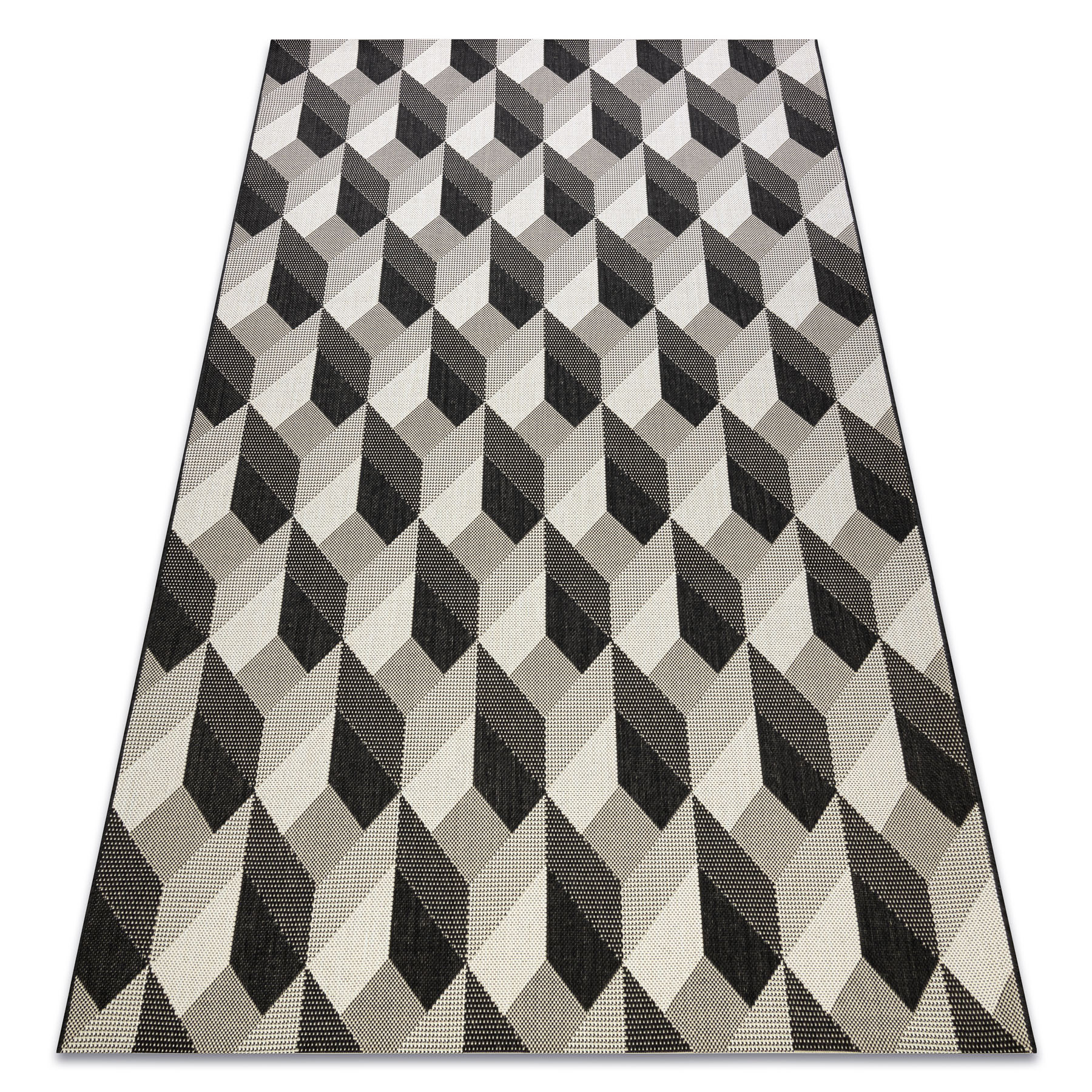 Dywan SZNURKOWY SIZAL FLAT 48624/690 KOSTKI 3D 120x170 cm