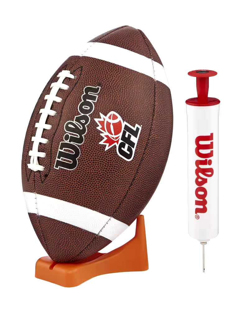 Wilson CFL Replica Football, Tee & Air Pump Combo Kit