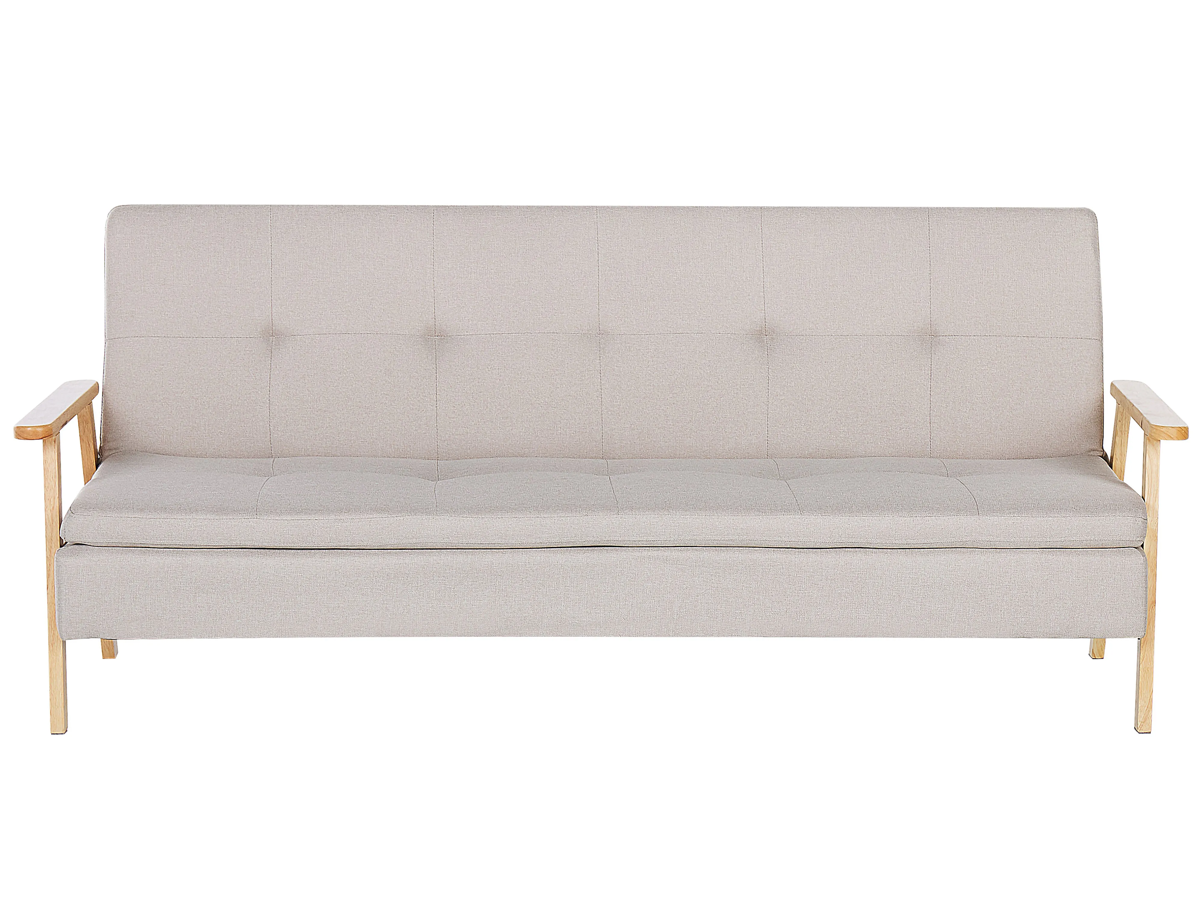Sofa Bed 3 Seater TJORN Fabric Beige