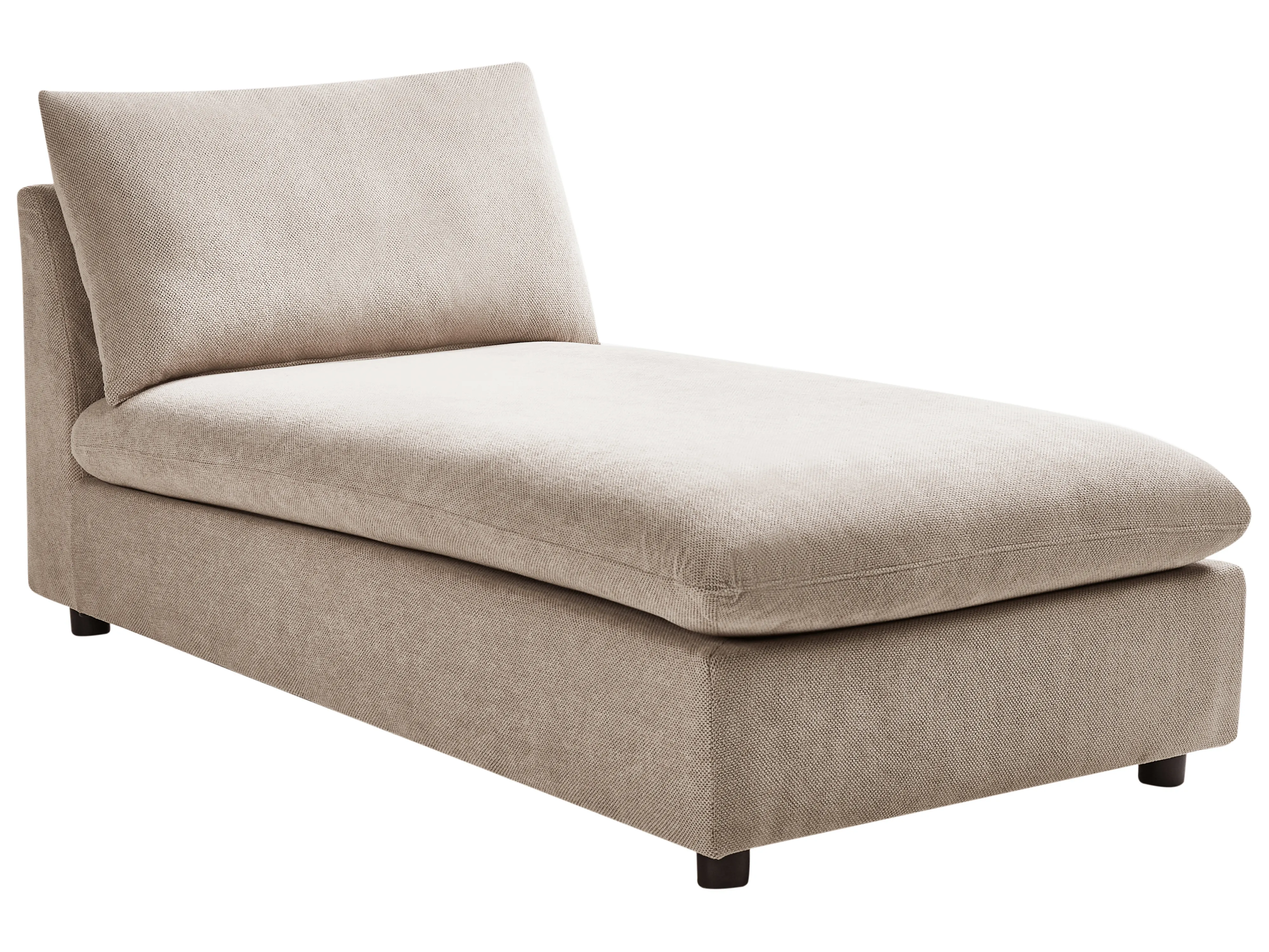 Chaise Longue VIZILLE Fabric Taupe