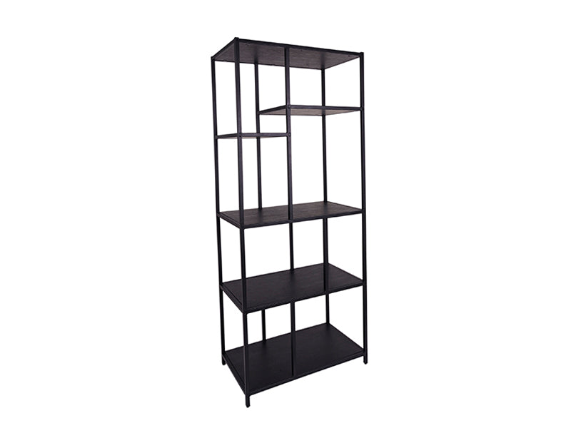 MaximaVida industriële wandkast Chicago 80 x 45 x 190 cm zwart - 150 kg draagkracht