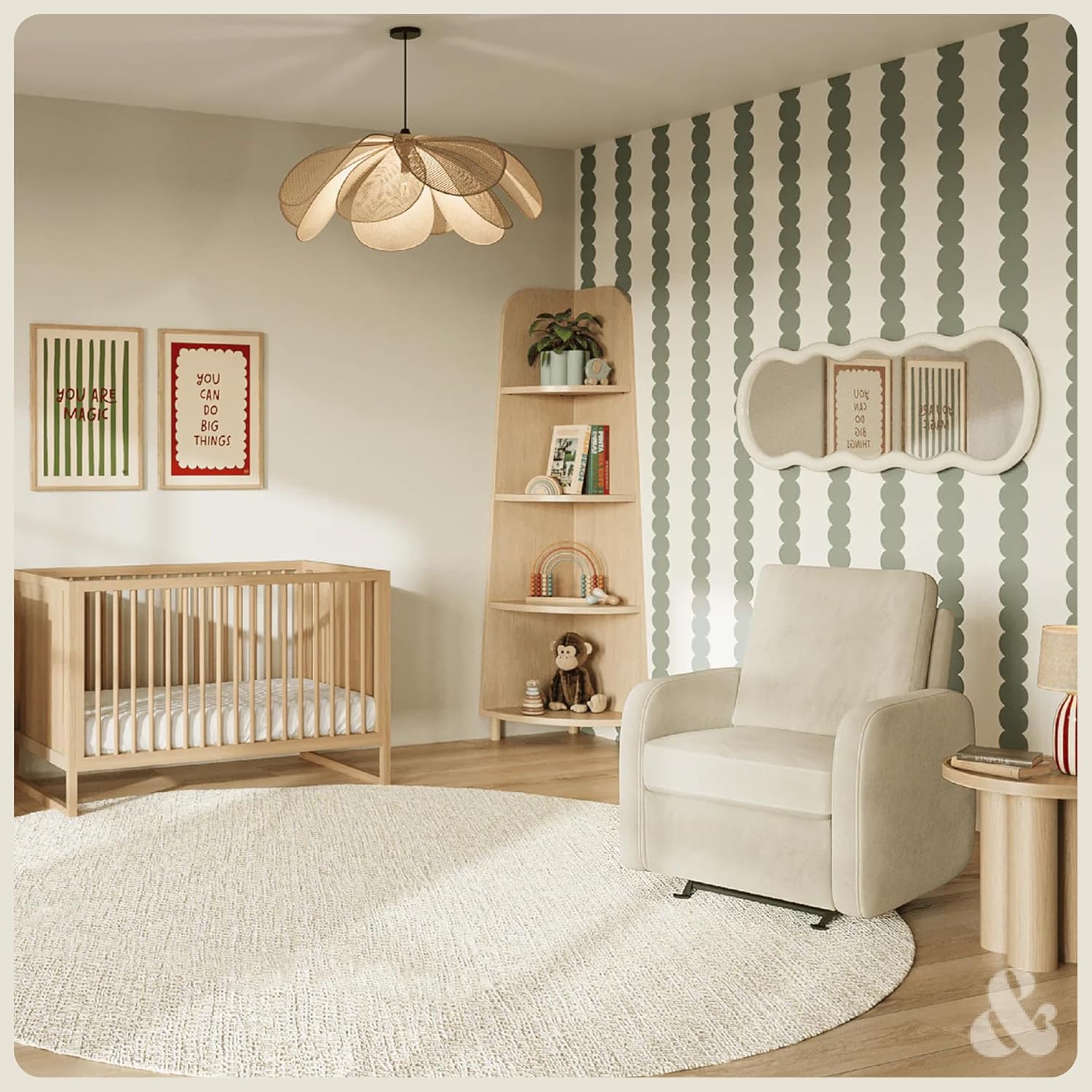 Nurture& The Porto Power Glider Recliner for Nursery | Modern Glider Chair with Power Recline | Built - in USB Charging Port | Space-Saving Design for Small Nurseries and Shared Spaces, Ivory