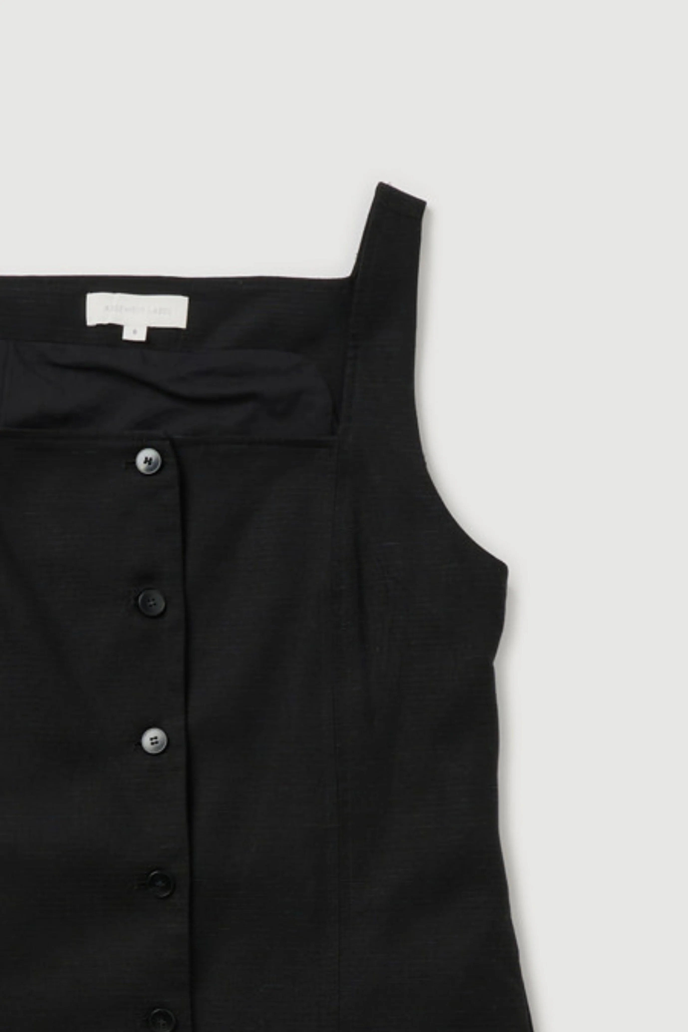 Re-Worn Womens Linen Blend Textured Tank Dress