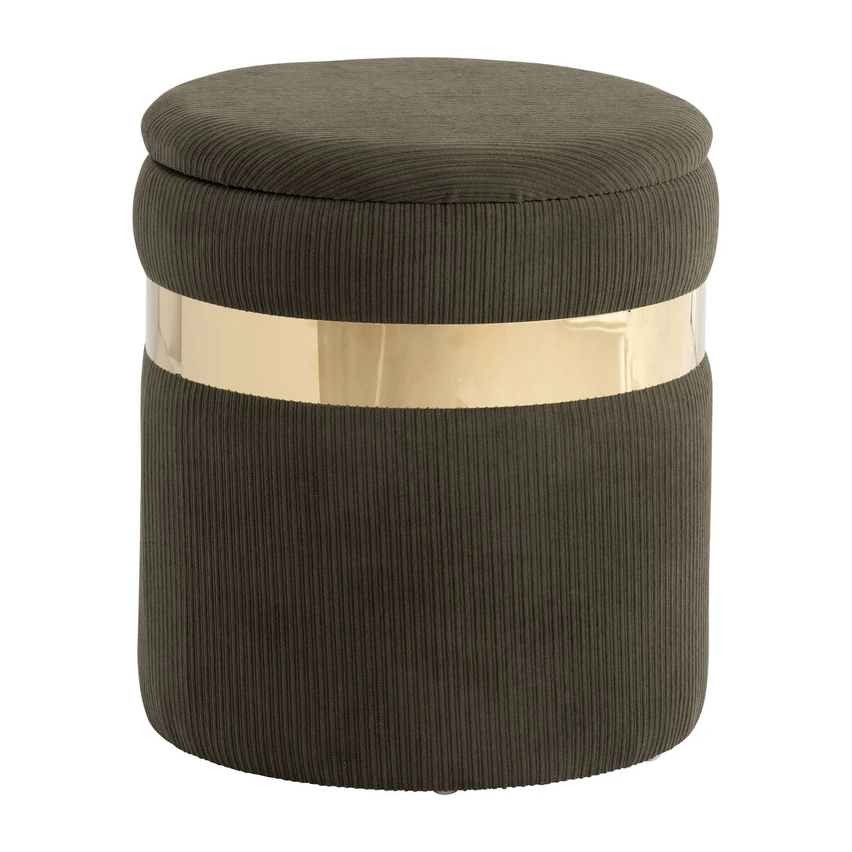 Sagebrook Home Modern Glam Upholstered Storage Ottoman Set of 2