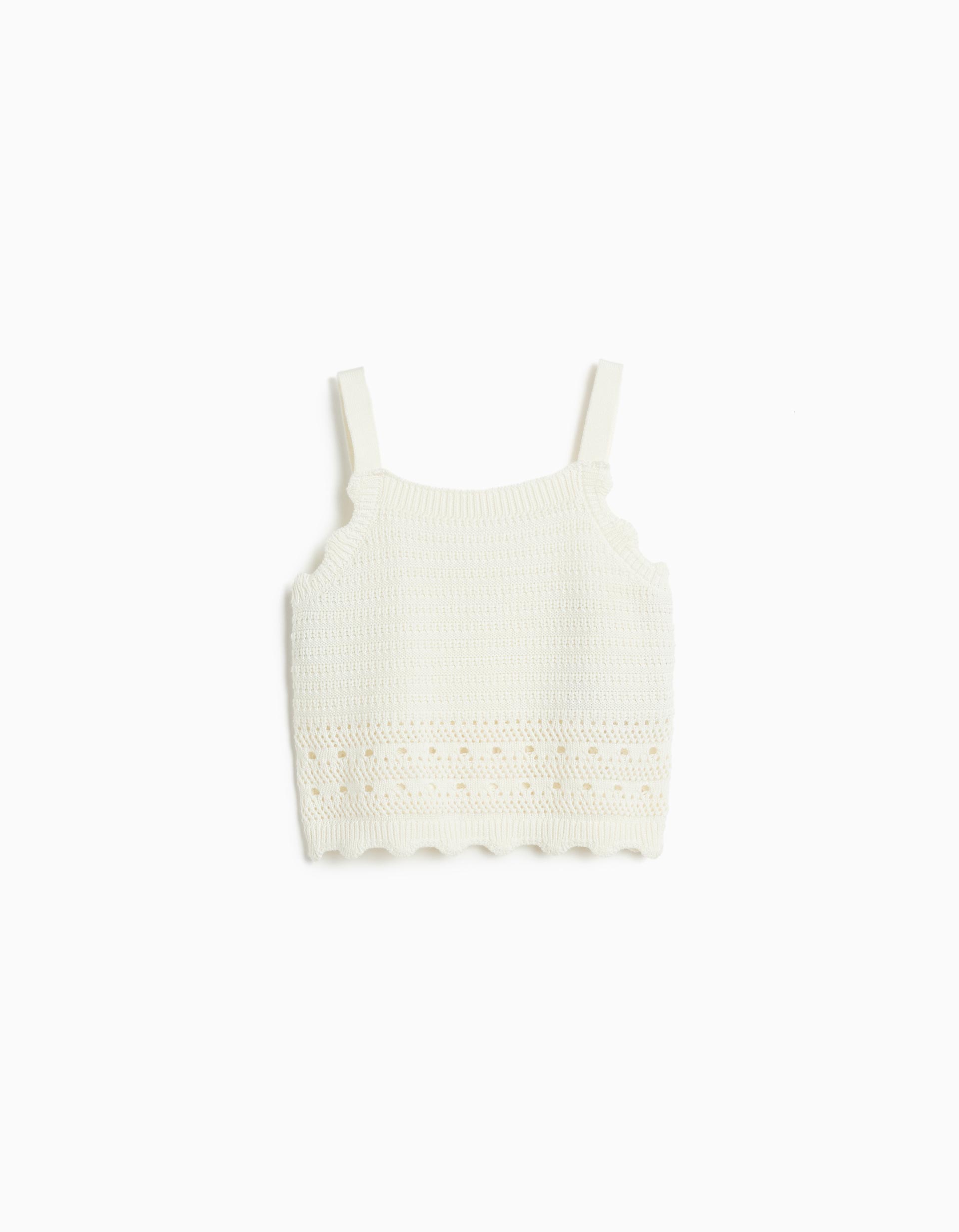 Top Crochet, Menina, Branco