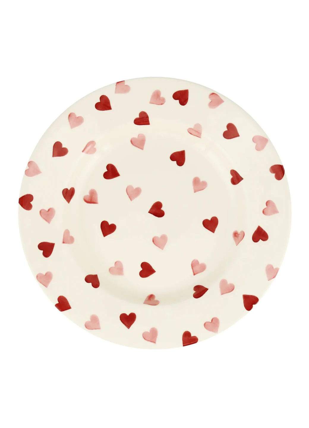 Pink Hearts Large Dinner Plate, 10.5 Inch