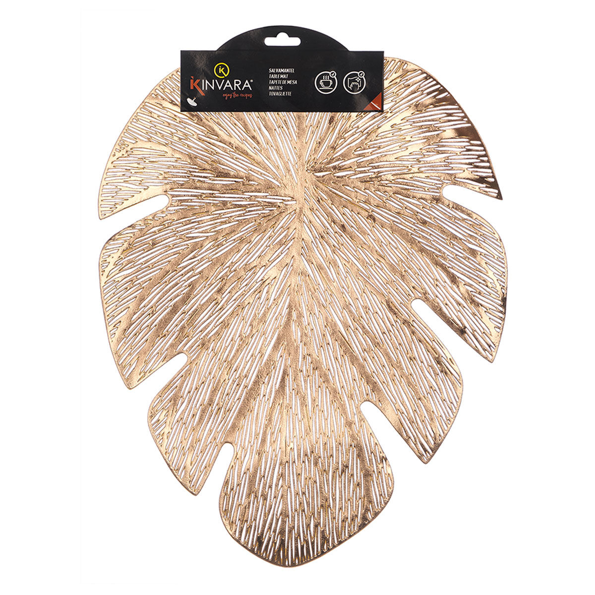 Individual de mesa folha dourado 36x46cm