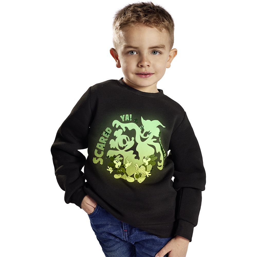 Pull enfant Disney Halloween Mickey phosphorescent 11/14ans