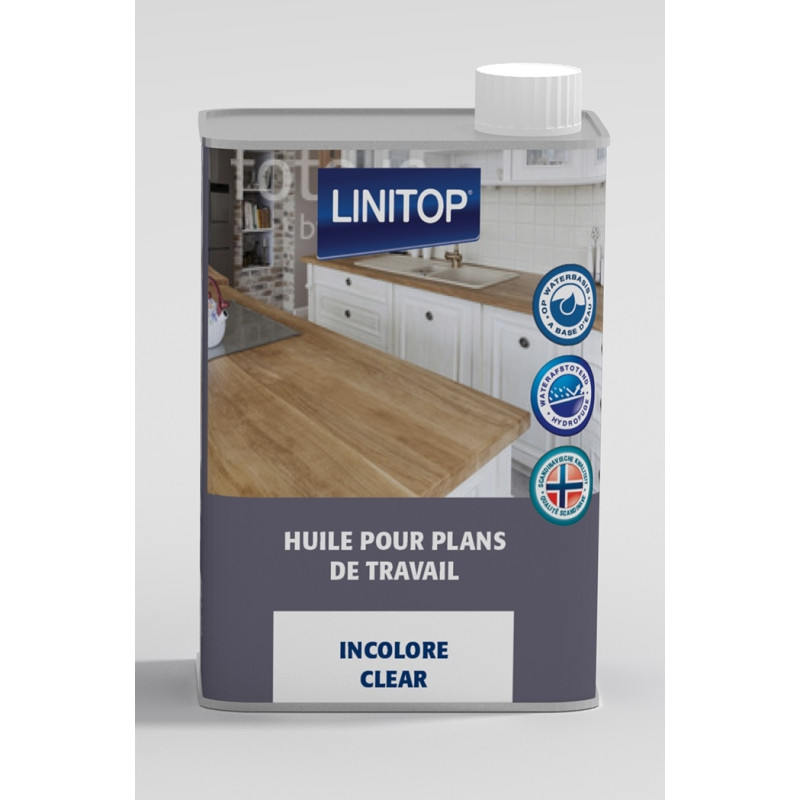Huile pour meuble & plan de travail transparente 0,5 L LINITOP