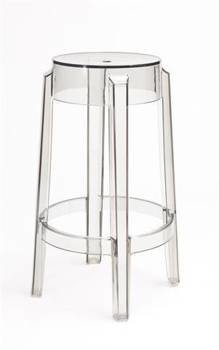 Stołek barowy Duch 75 cm inspirowany Ghost transparentny