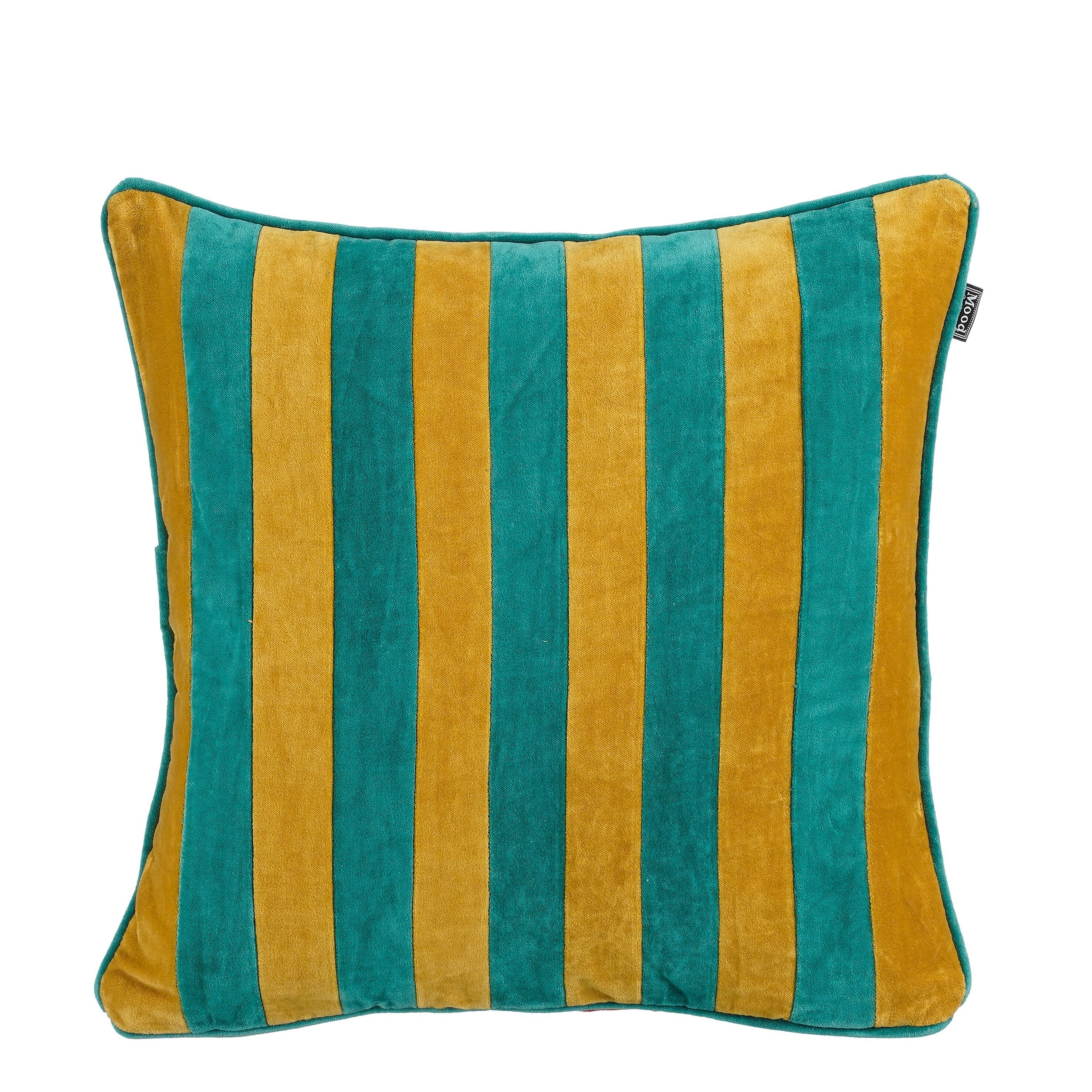 In The Mood Collection Clair Sierkussen - L45 x B45 x H10 cm - Katoenfluweel - Geel, Groen