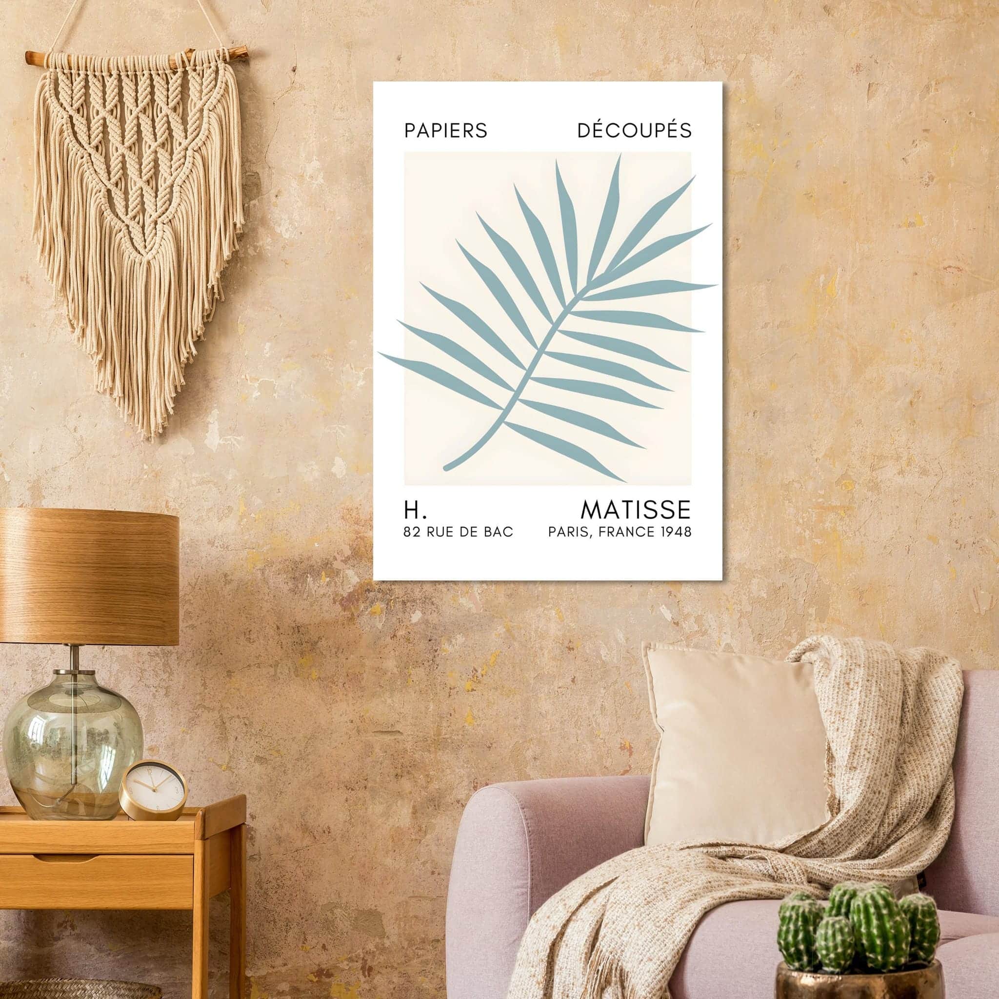 Artfulprints Poster Matisse – Floral reef turquoise  - 70x100 cm - Turquoise