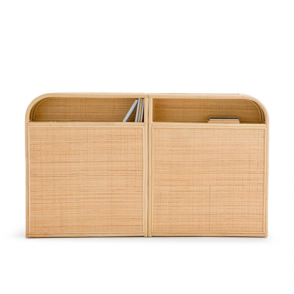 Tête de lit en rotin avec rangements, Ladara