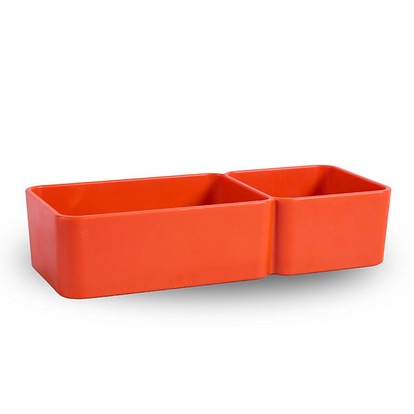 Mangeoire double rouge brique pour rongeurs CHICK'A
