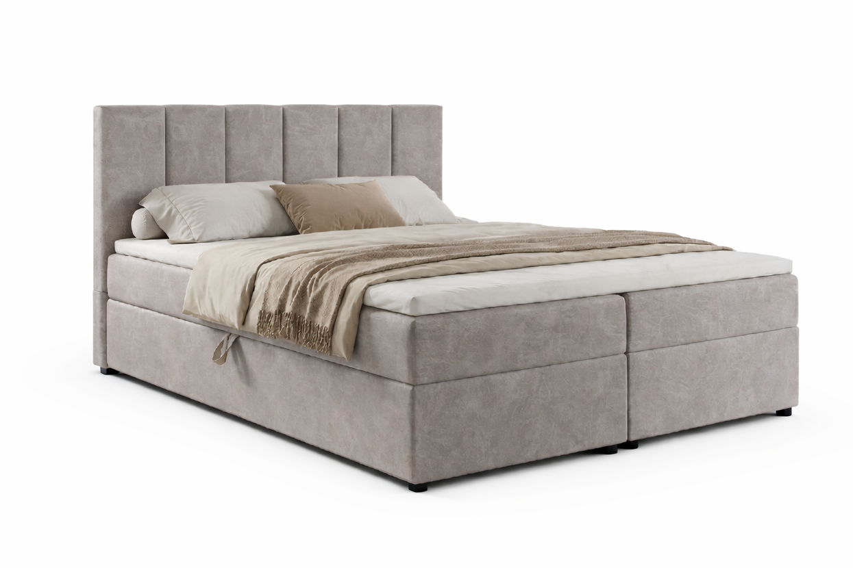 Łóżko kontynentalne VUSE 140x200 Materac Bonell CASTEL